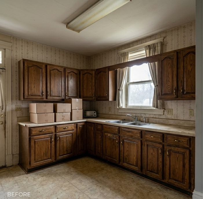 Before and after painting project - Calgary