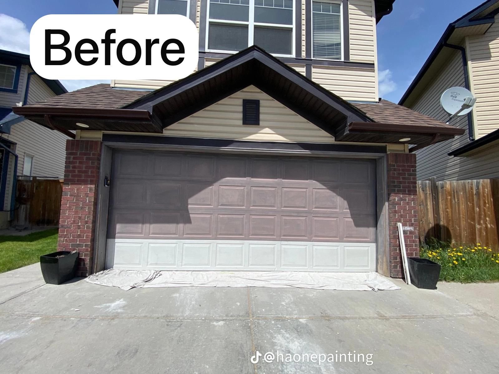 Before and after painting project - Calgary