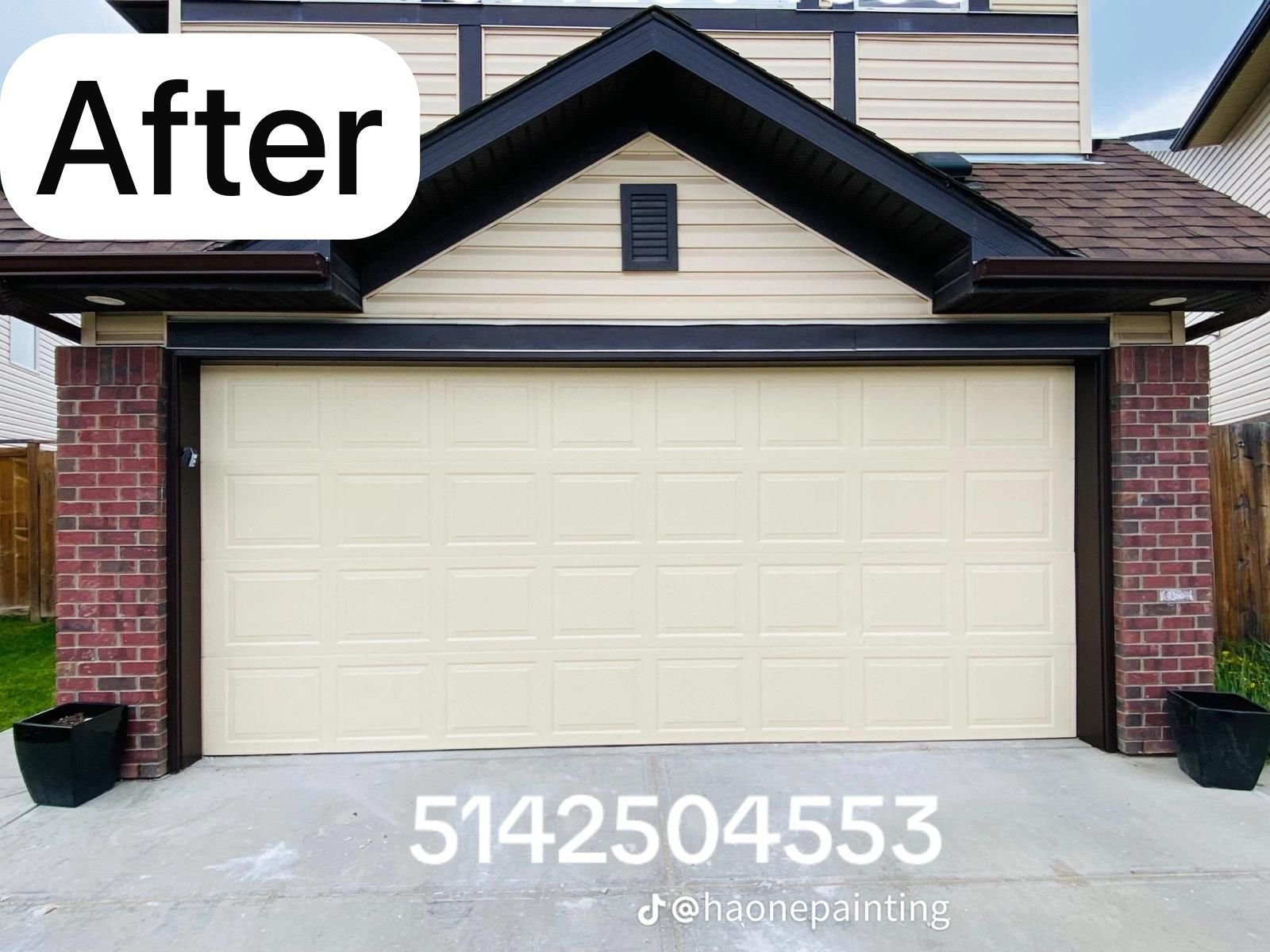 Before and after painting project - Calgary